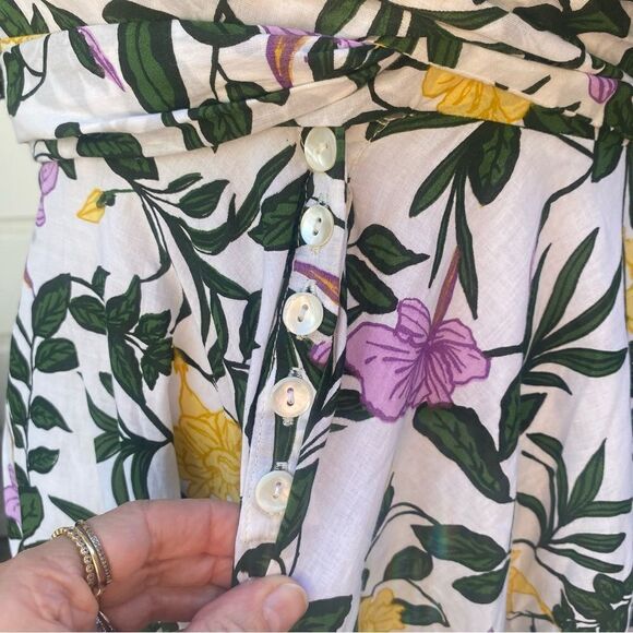 Beyond By Vera 1561 Lola TUSCAN GARDENS IRIS midi dress size XS - Picture 13 of 16